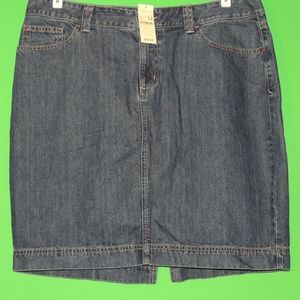 Eddie Bauer Womens 12 Regular Denim Skirt NEW